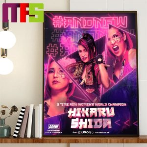 Hikaru Shida Three Time AEW Women World Champion Home Decor Poster Canvas