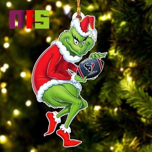 Houston Texans NFL Grinch Stole Christmas Tree Decorations Unique Custom Shape Xmas Ornament