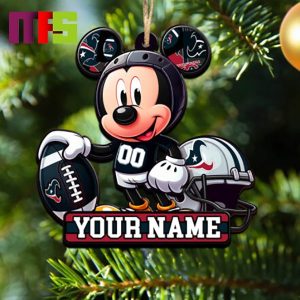 Houston Texans NFL Mickey Disney Christmas Tree Decorations Unique Custom Name Xmas Ornament