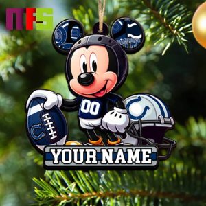 Indianapolis Colts NFL Mickey Disney Christmas Tree Decorations Unique Custom Name Xmas Ornament