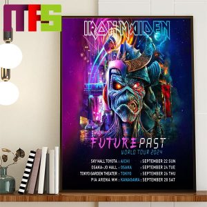 Iron Maiden The Future Past World Tour 2024 Japan Home Decor Poster Canvas