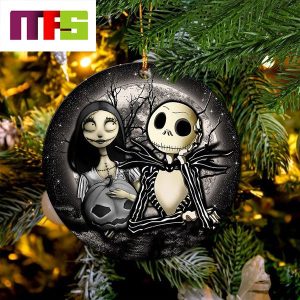 Jack And Sally Nightmare Before Christmas Christmas Tree Decorations 2023 Unique Ceramic Xmas Ornament