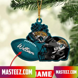 Jacksonville Jaguars NFL Custom Name Rugby Ball Helmet Custom Shape Christmas Ornament