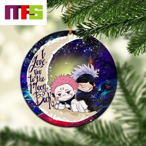 Jujutsu Kaisen Gojo Sukuna Chibi Anime I Love You To The Moon And Back Christmas Tree Decorations 2023 Ornament