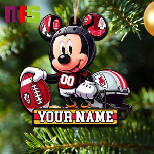 Kansas City Chiefs NFL Mickey Disney Christmas Tree Decorations Unique Custom Name Xmas Ornament