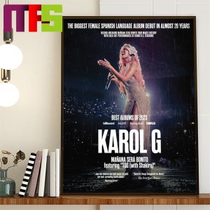 Karol G For Consideration Banner For The 2024 Grammys Home Decor Poster Canvas