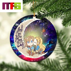 Legend Of Zelda Link And Zelda I Love You To The Moon And Back Christmas Tree Decorations 2023 Ornament