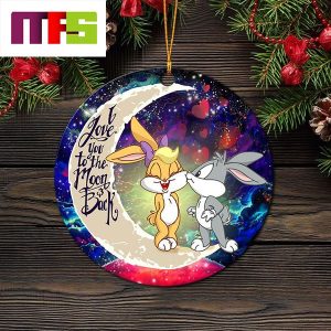 Looney Tunes Bunny I Love You To The Moon And Back Christmas Tree Decorations 2023 Xmas Ornament