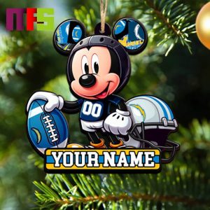 Los Angeles Chargers NFL Mickey Disney Christmas Tree Decorations Unique Custom Name Xmas Ornament