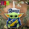 Los Angeles Rams NFL Custom Name Rugby Ball Helmet Custom Shape Christmas Ornament