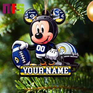 Los Angeles Rams NFL Mickey Disney Christmas Tree Decorations Unique Custom Name Xmas Ornament