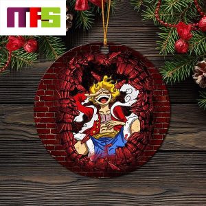 Luffy Gear 5 One Piece Break Wall Christmas Tree Decorations 2023 Unique Ceramic Xmas Ornament