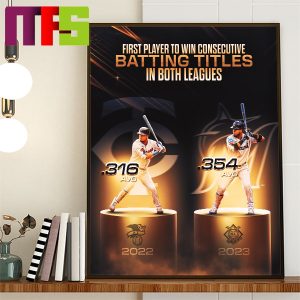 Luis Arraez First Player To Win Consecutive Batting Titles In Both Leagues AL NL Home Decor Poster Canvas