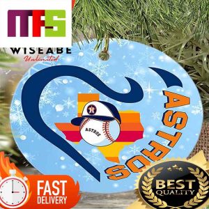 MLB Peace Love And Houston Astros World Series 2023 Christmas Ornaments