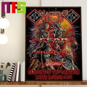 Machine Head Slaughter The Martour North America 2024 Tour Home Decor Poster Canvas