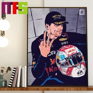 Max Verstappen Is Three Time World Champion F1 Artwork Home Decor Poster Canvas