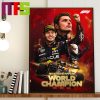 Max Verstappen Is Three Time World Champion Third Star In F1 Home Decor Poster Canvas