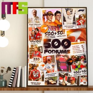 McLaren F1 Team Reach 500 Podiums In Formula 1 Home Decor Poster Canvas