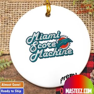 Miami Dolphins Score Machine Christmas Tree Decorations 2023 Xmas Ornament