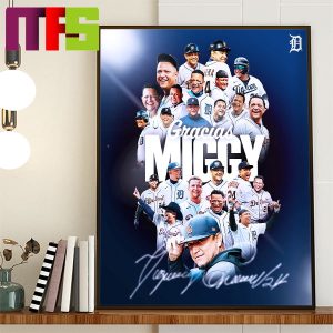 Miguel Cabrera Gracias Miggy For A Fantastic Career In MLB Home Decor Poster Canvas