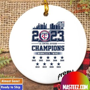 Minnesota Twins AL Central Division Champions 2023 All Winning Years Christmas Tree Decorations Xmas Ornament