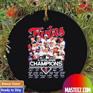 Minnesota Twins AL Central Division Champions 2023 Players Signature Christmas Tree Decorations Xmas Ornament