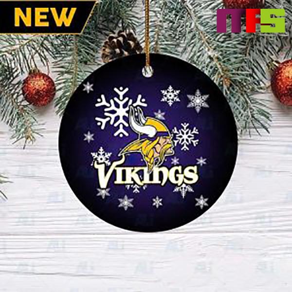 Minnesota Vikings Merry Christmas Circle Ornament