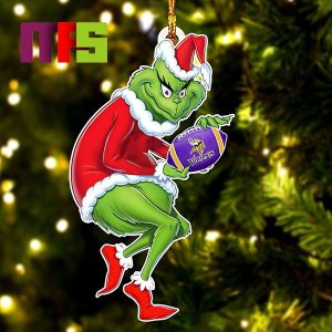 Minnesota Vikings NFL Grinch Stole Christmas Tree Decorations Unique Custom Shape Xmas Ornament