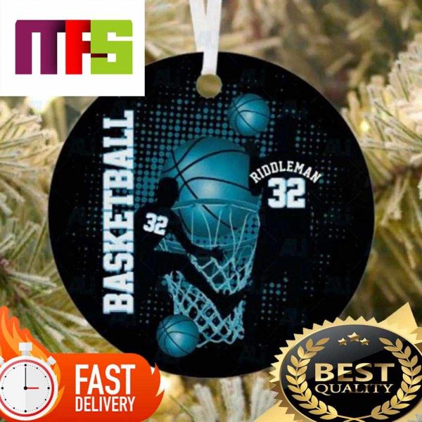 NBA Basketball Riddlrman 32 Metal Color Christmas Tree Ornaments 2023