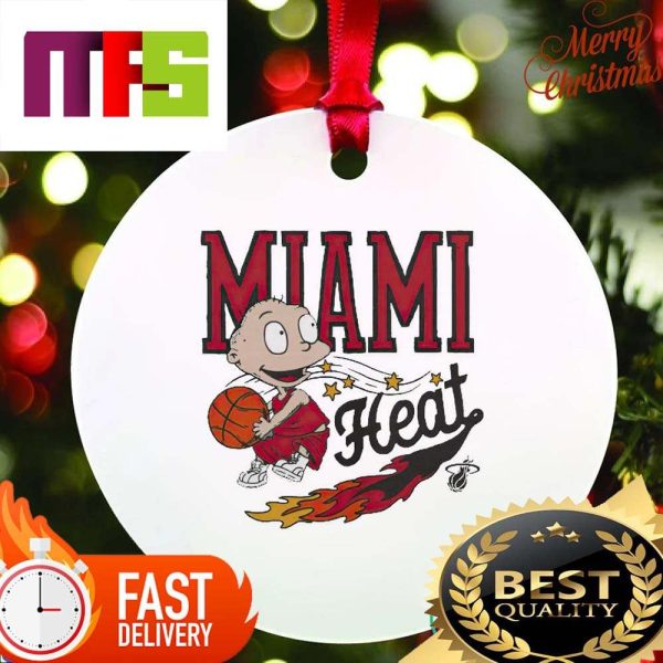 NBA Miami Heat With Rugrats Character Christmas Tree Ornaments 2023