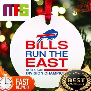 NFL Buffalo Bills Run The East Back And Back Division Champions Christmas Ornaments 2023