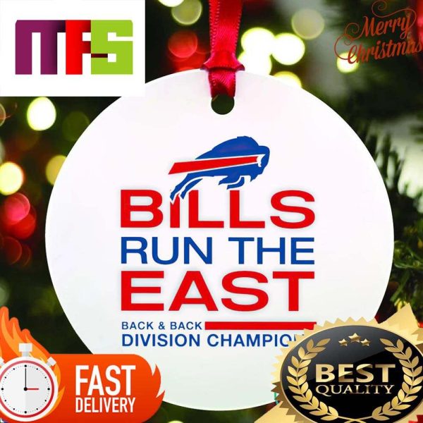 NFL Buffalo Bills Run The East Back And Back Division Champions Christmas Ornaments 2023