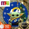NFL Los Angeles Chargers With Baby Yoda Funny Custom Christmas Tree Ornaments 2023