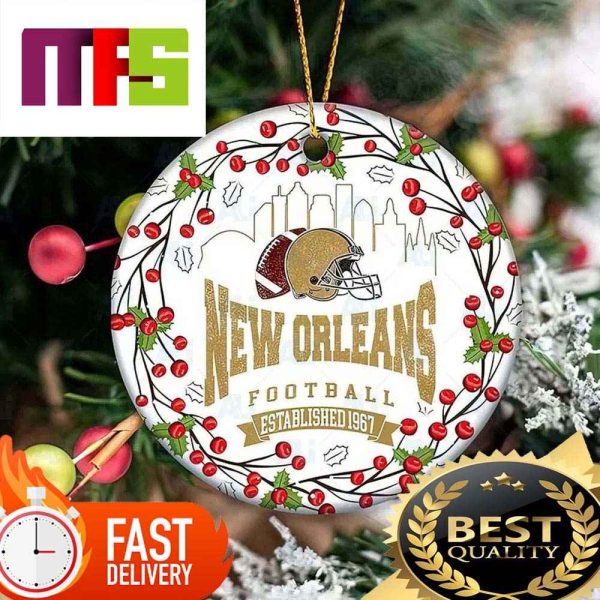 NFL New Orleans Football Club Big Logo Custom Christmas Tree Ornaments 2023