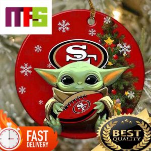 NFL San Francisco 49ers With Baby Yoda Funny Custom Christmas Tree Ornaments 2023