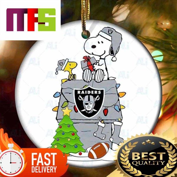 NFL Snoopy Las Vegas Raiders Football Custom Christmas Ornaments 2023