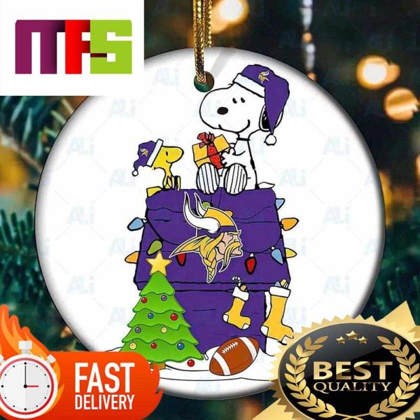 NFL Snoopy Minnesota Vikings Football Custom Christmas Ornaments 2023