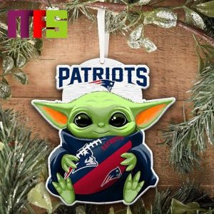 New England Patriots NFL Baby Yoda Star Wars Christmas Tree Decorations Unique Custom Shape Xmas Ornament