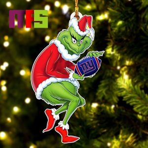 New York Giants NFL Grinch Stole Christmas Tree Decorations Unique Custom Shape Xmas Ornament