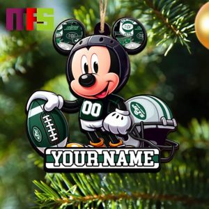 New York Jets NFL Mickey Disney Christmas Tree Decorations Unique Custom Name Xmas Ornament
