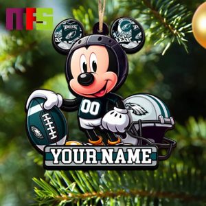 Philadelphia Eagles NFL Mickey Disney Christmas Tree Decorations Unique Custom Name Xmas Ornament