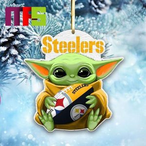 Pittsburgh Steelers NFL Baby Yoda Star Wars Christmas Tree Decorations Unique Custom Shape Xmas Ornament