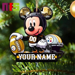 Pittsburgh Steelers NFL Mickey Disney Christmas Tree Decorations Unique Custom Name Xmas Ornament