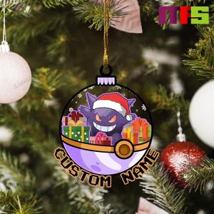 Pokeball Gengar Pokemon Christmas Tree Decorations 2023 Unique Custom Name Xmas Ornament
