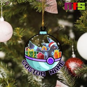 Pokeball Umbreon Pokemon Christmas Tree Decorations 2023 Unique Custom Name Xmas Ornament
