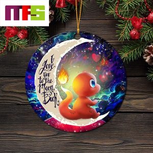 Pokemon Chibi Charmander I Love You To The Moon And Back Christmas Tree Decorations 2023 Xmas Ornament