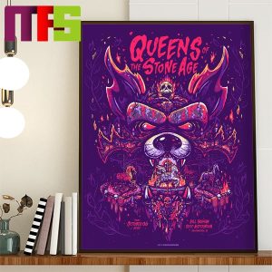 Queens Of The Stone Age San Francisco CA Bill Graham Civic Auditorium October 6th 2023 Home Decor Poster Canvas