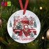 Red Jeep Christmas Tree Decorations 2023 Circle Unique Xmas Ornament