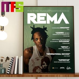 Rema For Consideration Banner For The 2024 Grammys Home Decor Poster Canvas