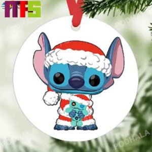 Santa Stitch Christmas Tree Decorations 2023 Unique Xmas Ornament